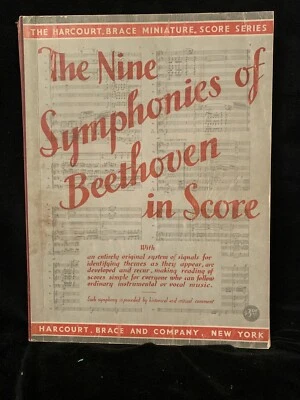 BEETHOVEN The Nine Symphonies - FULL SCORE - HARCOURT BRACE & CO - LARGE PB - Image 1 of 4