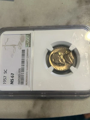 1957 NGC Ms 67 Jefferson Nickel Super Bargain Check My Many Listings👀 - Image 1 of 4