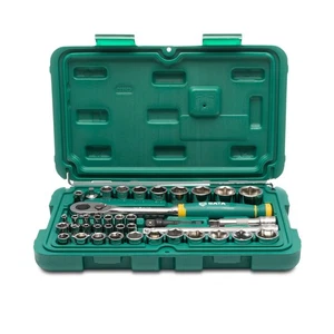 Juego de herramientas mecánicas SATA 46 piezas | SAE y métrico | Unidad de 1/4" y 3/8" 72 dientes... - Imagen 1 de 10