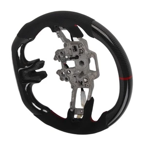 `Carbon Fiber Heated Steering Wheel Fit For EcoBoost GT Shelby GT350 /GT - Picture 1 of 12