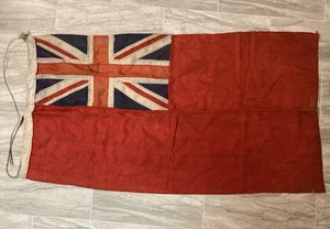ORIGINAL WW1/WW2 CANADA BRITISH RED ENSIGN BRITAIN ROYAL NAVY FLAG 55”x29 - Picture 1 of 5