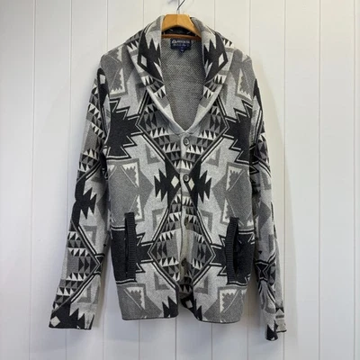 American Rag Hombres Geométrico Streetwear Abuelo Cárdigan Suéter Talla XL Cómodo Foto 1 de 4