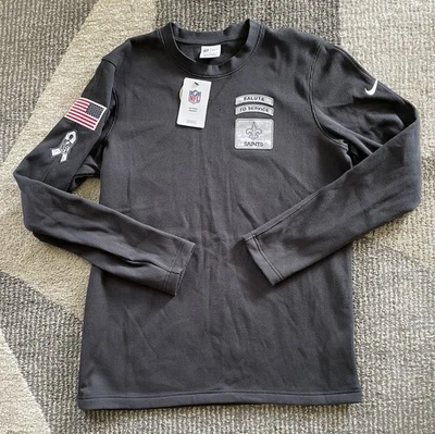 Camisa Nike New Orleans Saints Salute To Service Waffle Cepillado Manga Larga Talla M Foto 1 de 4