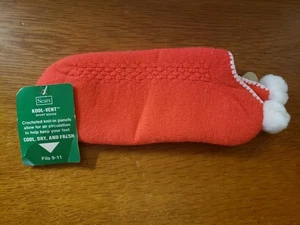 Calze sportive vintage Sears Kool Vent all'uncinetto taglia 9-11 rosse e bianche, nuove con etichetta - Foto 1 di 3