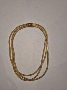 Collana 3 catenine tono oro senza marchio - Foto 1 di 6