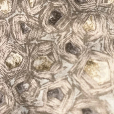 VTG Abstract Cotton Quilt Fabric By Beth Ann Bruske David Textiles 7 1/2 Yds - Image 1 of 2