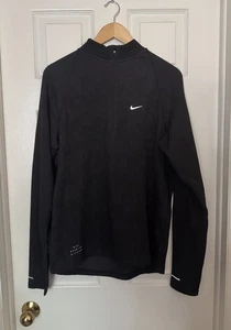 Camisa negra Nike para hombre pequeña Pinnacle Running Division 1/2 cremallera FZ1121-010 - Imagen 1 de 10