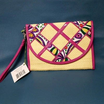 Sobre Vera Bradley Viva La Vera Nuevo con Etiquetas Muñequera Tejida + Charol Rosa Foto 1 de 4