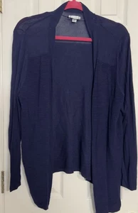 Cárdigan Croft and Barrow XL Delantero Abierto Suéter Tejido Tinte Espacial Azul Marino - Imagen 1 de 5