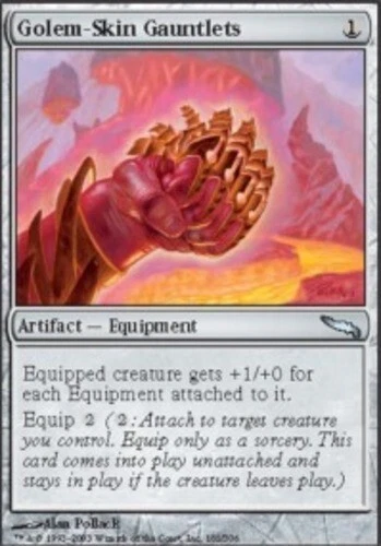 Golem-Skin Gauntlets ~ Lightly Played Mirrodin MTG Magic UltimateMTG Artifact Ca - Image 1 of 1