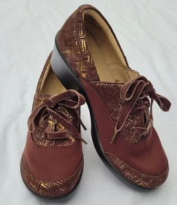 Alegria MAD589 Interlockin Choco Wedge Brown Size US 9.5 EU 40 Velvet Laces READ - Picture 1 of 12