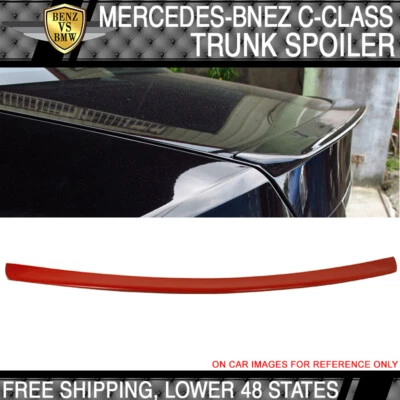08-14 Benz C Class W204 4Dr AMG Style # 590 Mars Red Painted ABS Trunk Spoiler - Изображение 1 из 4