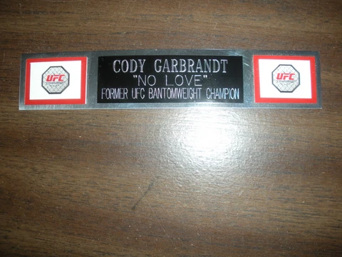 CODY GARBRANDT (UFC) NAMEPLATE FOR SIGNED TRUNKS DISPLAY/PHOTO/PLAQUE Cover