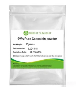 10g CAPSAICIN 99% Chilli Pepper Extract Pure & high quality Capsaicin powder - Picture 1 of 3