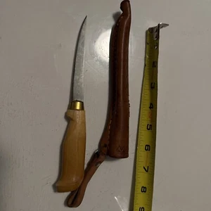 Vintage J Marttiini Finland Rapala Fish Fillet Knife Leather Sheaths - Picture 1 of 6