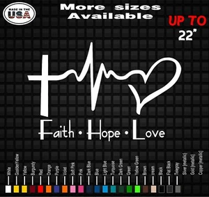 Faith Hope Love Christian Vinyl Decal Sticker Car Window Stickers Decal - Bild 1 von 1