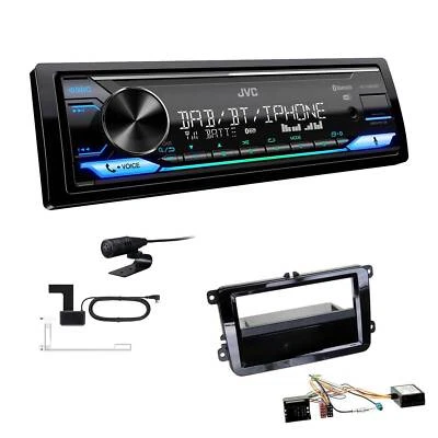 JVC Digital 1-DIN Autoradio DAB+ Bluetooth für Seat Mii ab 2011 schwarz - Bild 1 von 4
