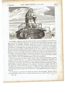 1825 Santi: San Simeone Stilita il Giovane "Saint Simeon le Stylite" (Antiochia) - Foto 1 di 1