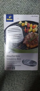 Tchibo Räucherbox Smokerbox Räucherdose Holzkohle Grill Box BBQ NEU+OVP Edelstah - Bild 1 von 3
