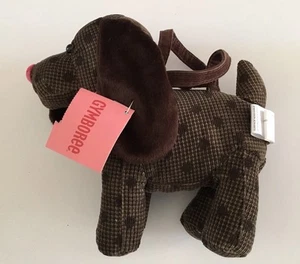 NWT Gymboree Lots of Dots Brown Corduroy Polka Dot Dog Coin Purse - Picture 1 of 3