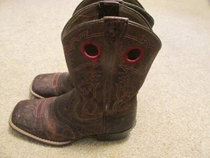 Ariat Little Kids sz 4 Roughstock Rowdy Brown Western Cowboy Boots - Picture 1 of 12