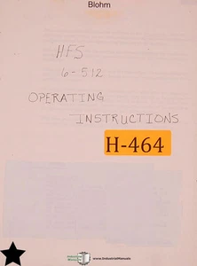 Blohm HFS 512, manual de operaciones de molienda e instalación - Imagen 1 de 10