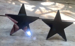 2 Vintage Chrome Custom Car Accessory Star Emblems Badge Ratios Sled Hotrod - Picture 1 of 10
