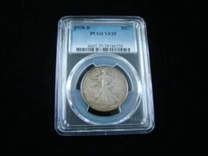 1938-D Walking Liberty Silver Half Dollar PCGS Graded VF35 38186550 - Picture 1 of 4