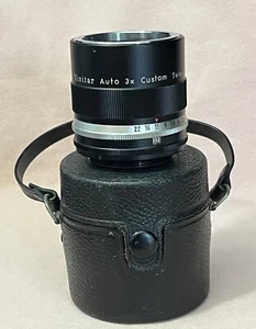 VINTAGE VIVITAR 3 X CUSTOM TELE CONVERTER MODEL 3 X 1 FOR FILM CAMERA & CASE - Picture 1 of 18