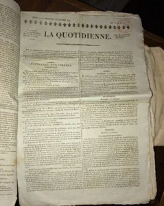 JOURNAL LÉGITIMISTE.LA QUOTIDIENNE. 1817-1824. Neuf NUMÉROS. - Imagen 1 de 3