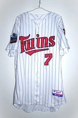 Auténtica camiseta Majestic Minnesota Twins Joe Mauer Cool Base grande 44 Foto 1 de 4