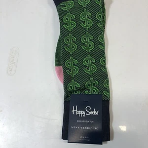 Happy Socks 9-12 Mens Wearhouse Money Mike Atlanta Braves Mens Dress Work Wear - Picture 1 of 3