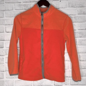 Cat & Jacket Coral Orange Fleece Zip Up Jacket Coat Size M (8/10) - Picture 1 of 4