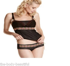 1X FREYA MADISON MATCHING LUXURY CAMISOLE~BLACK-2 X SHORT OR THONG SET - Picture 1 of 2
