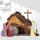 Easter Jesus Resurrection Ornament Wooden for Family Festival Activities Decor