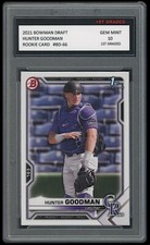 HUNTER GOODMAN 2021 BOWMAN DRAFT Topps 1ST GRADED 10 ROOKIE CARD RC ROCKIES