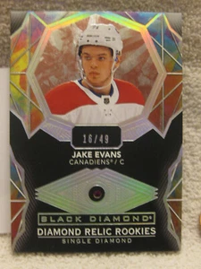 2020-21 Black Diamond JAKE EVANS BDR-JE #16/49 Relic Rookies Gems Ruby - Picture 1 of 2