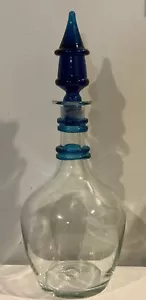 Blenko #475 Turquoise Glass "Jetson" Decanter from the 1940/50’s - Picture 1 of 6