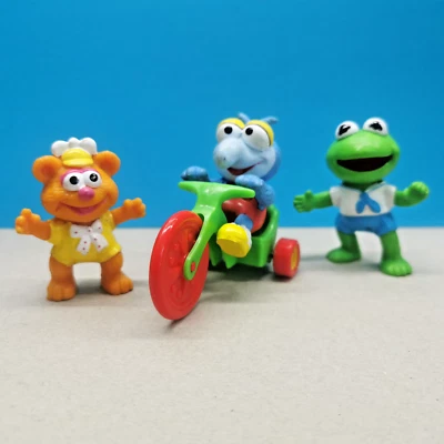 Muppets Fozzie Bär, Gonzo, Kermit, Gummifiguren, Mc Donalds 1986, China, Vintage - Bild 1 von 4