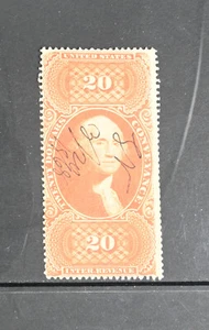USA Scott # R198C VF Used $20 Revenue Stamp US Cat $160 - Picture 1 of 2