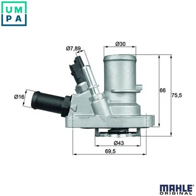 THERMOSTAT COOLANT TI 144 88 FOR ALFA ROMEO FIAT FIORINO/Box/Body/MPV BRAVO/II - Image 1 of 4