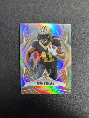 2025 Panini Phoenix Football Alvin Kamara Silver BRLEO - Image 1 of 4
