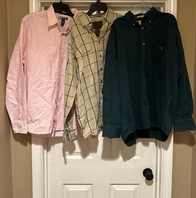 Lot of 3 Duck Head Long Sleeve Button Shirts Men's Size Large - Image 1 of 4