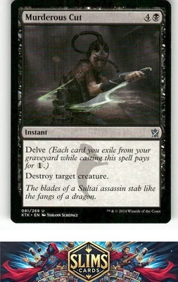 Magic the Gathering MTG Khans of Tarkir Murderous Cut #81 Buy 2 Get 1 - Image 1 of 2