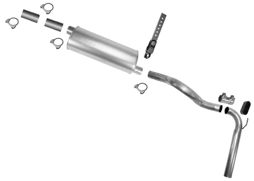 Sistema de escape de tubo de escape silenciador trasero para GMC G3500 1992-96 5,7 L Foto 1 de 4