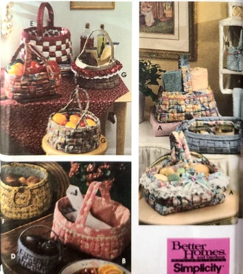 UC Simplicity 9420 Sew Pattern Design Your Own Woven Fabric Baskets Easter Fruit - Image 1 of 4