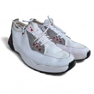 Nike Air Jordan ADG 2 scarpe da golf bianco cemento rosso CT7812-100 uomo taglia 10 - Foto 1 di 23