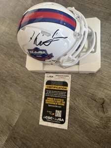 Tre White Auto Signed Buffalo Bills Farewell Season Speed Mini Helmet JSA COA - Picture 1 of 3