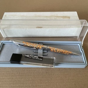 Pilot Mechanical Pencil with Orange Enamel Pattern Barrel Made in Japan - Picture 1 of 12