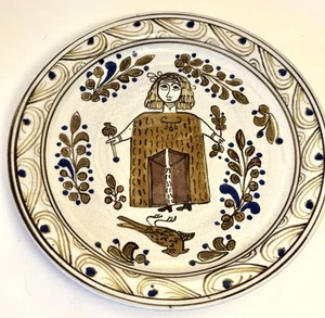 Artesania Sto Domingo La Antigua Guatemala handbemalter Keramikteller signiert 7 Zoll - Bild 1 von 2